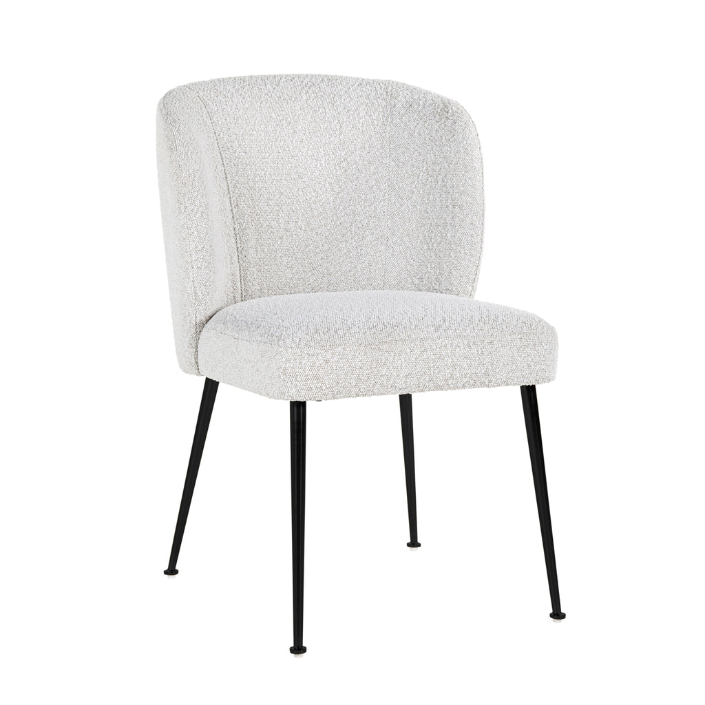 Chair Fallon White Bouclé / Black