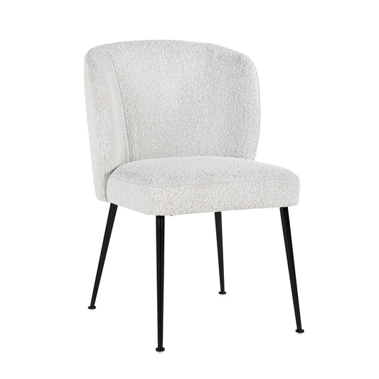 Chair Fallon White Bouclé / Black