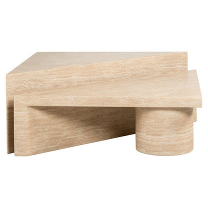 Coffee table set Fictus Travertine faux