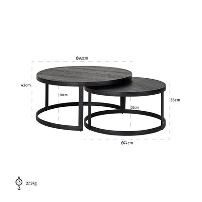 Coffee table Baccarat set of 2