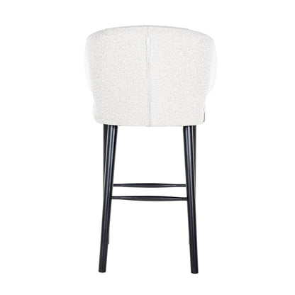 Tabouret de bar Indigo bouclé blanc