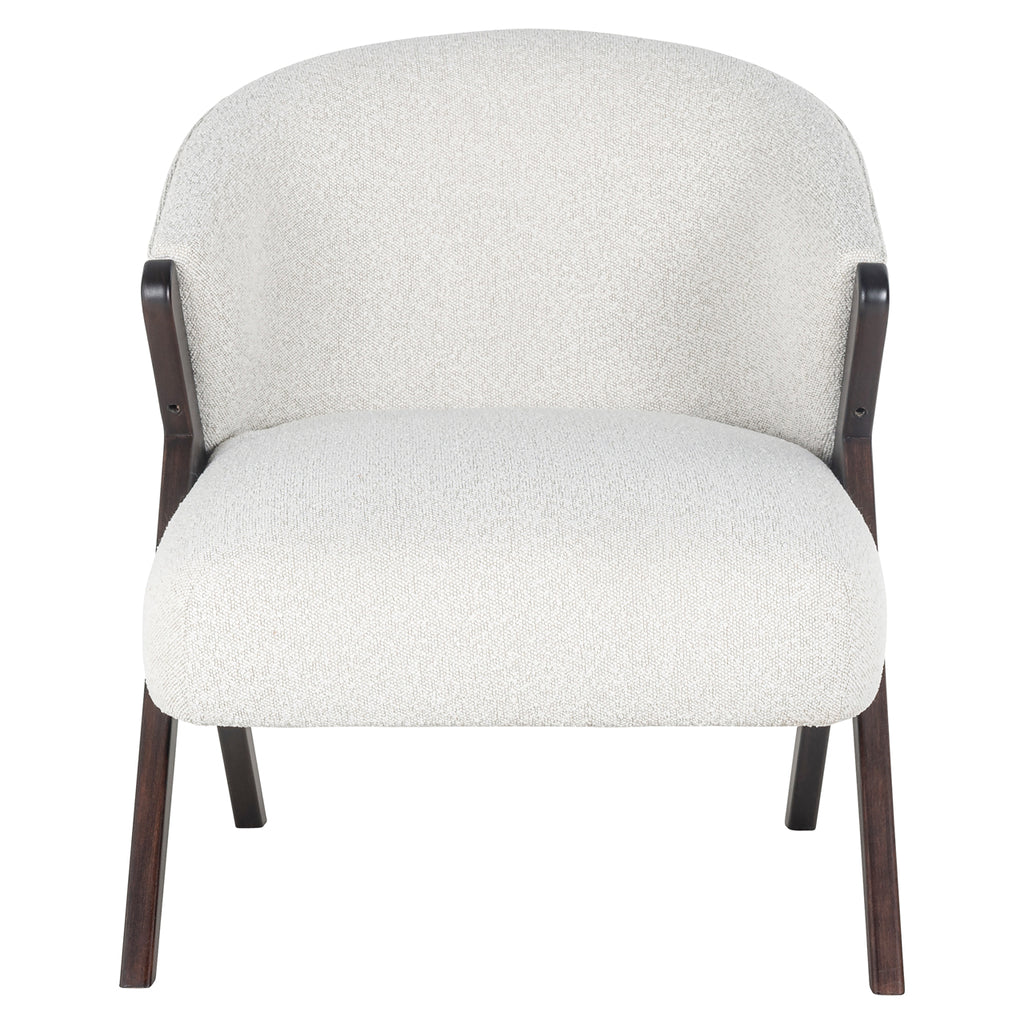 Armchair Mia white bouclé