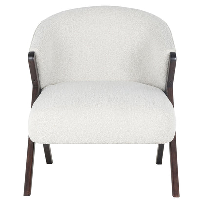 Armchair Mia white bouclé