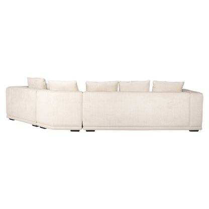 Bank Lusso 4-zits beige chenille