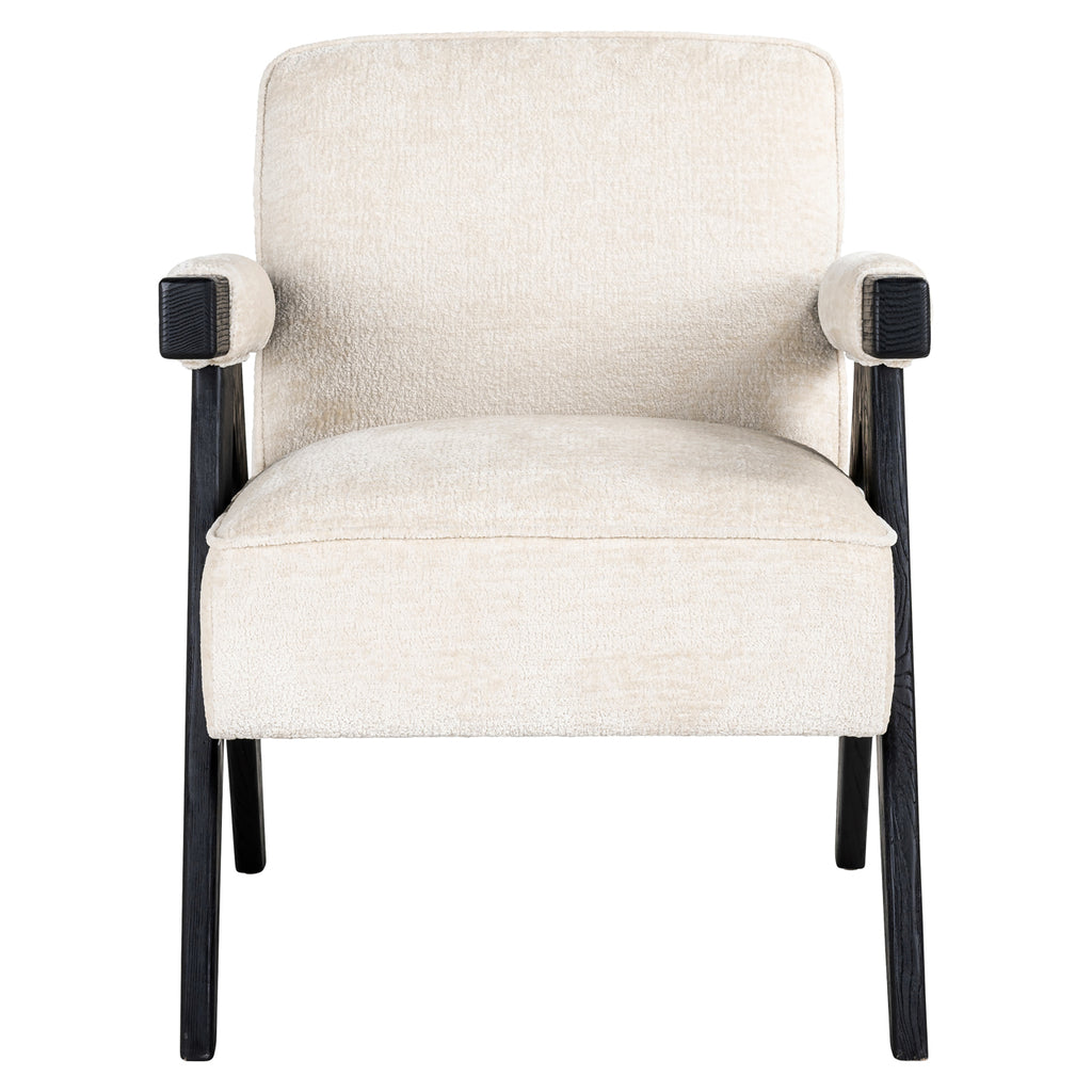 Armchair Cooper white chenille