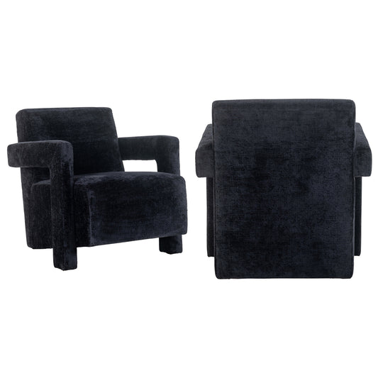 Armchair Devanto black chenille