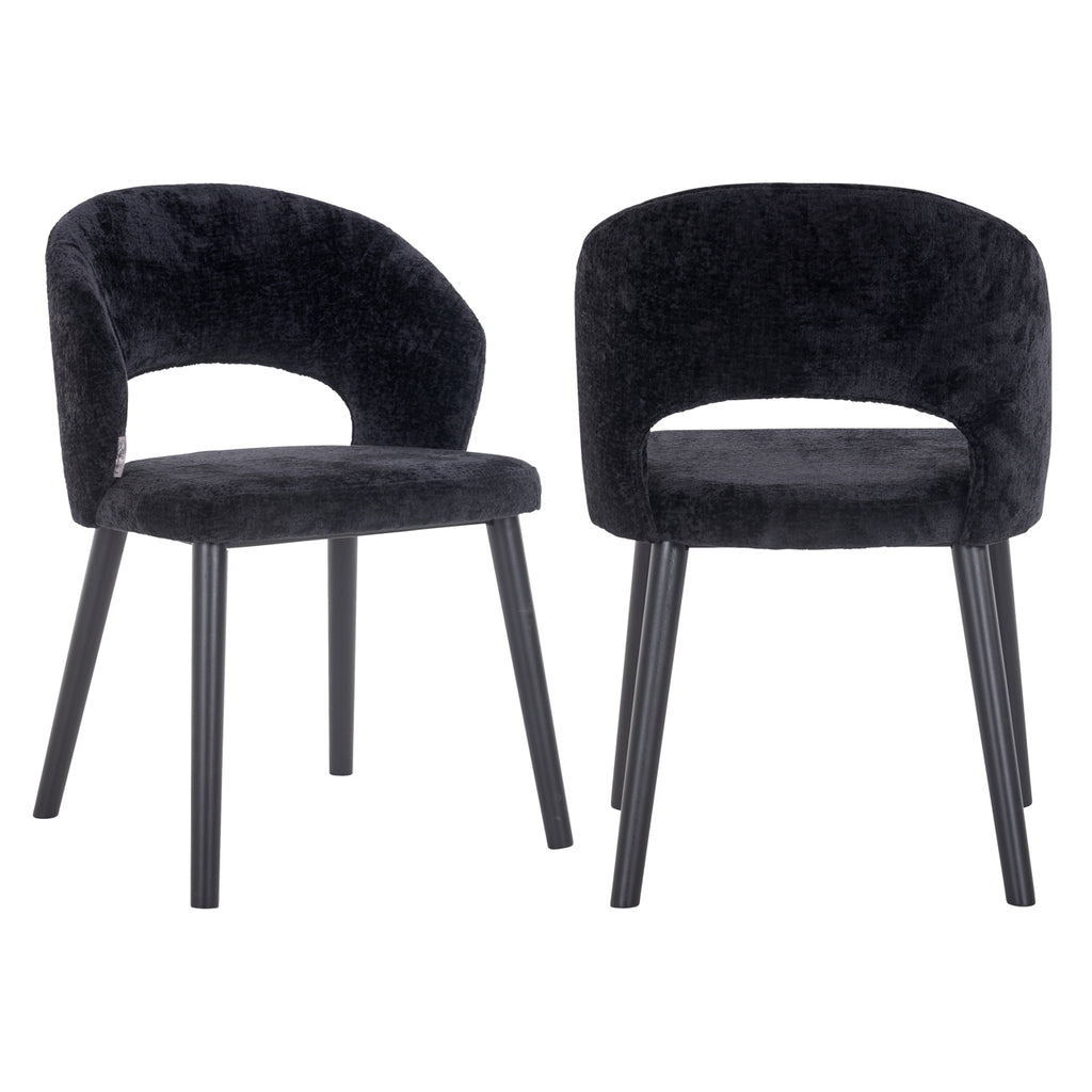 Chair Savoy black chenille