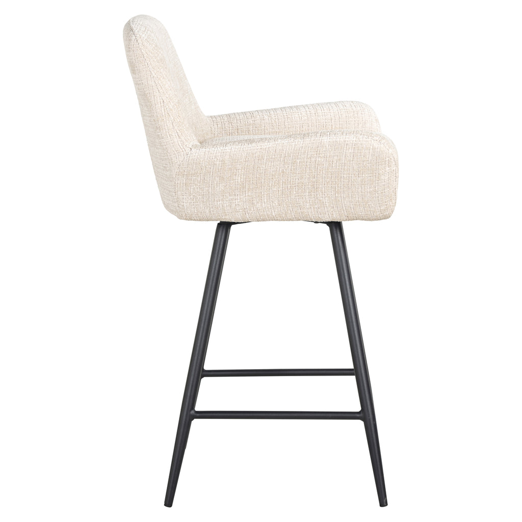 Tabouret de comptoir Linsey chenille beige