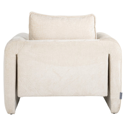 White chenille Sandro armchair