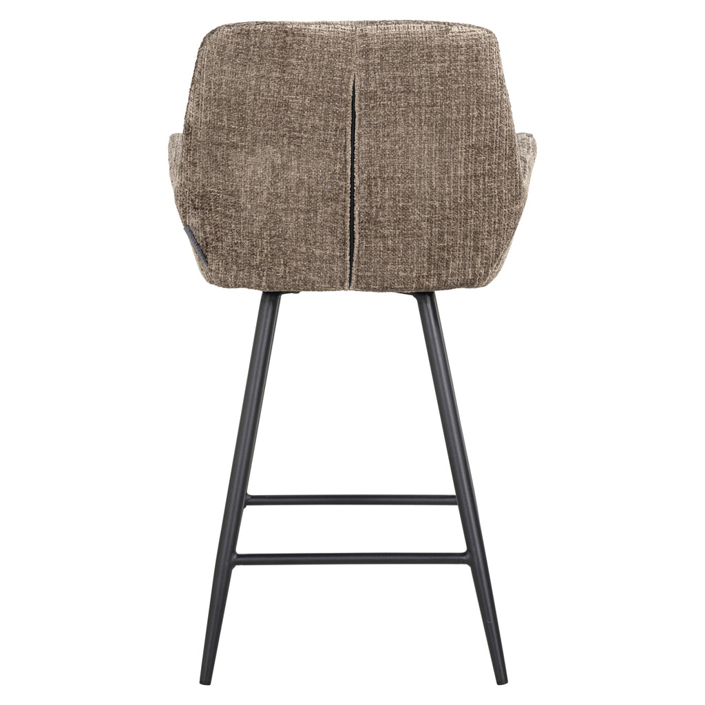 Counter stool Linsey in stone chenille