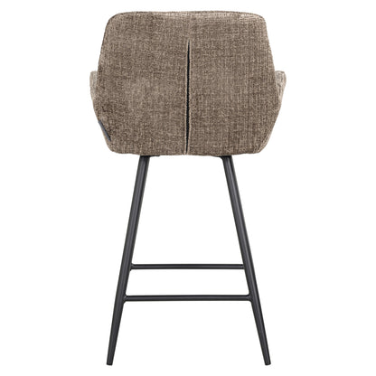 Counter stool Linsey in stone chenille