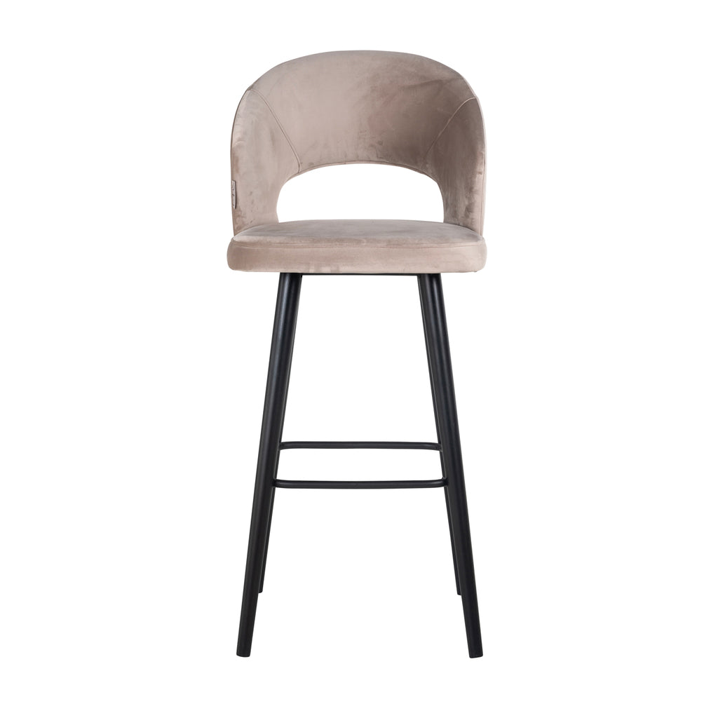 Tabouret de bar Savoy velours kaki