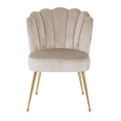 Chair Pippa khaki velvet / gold