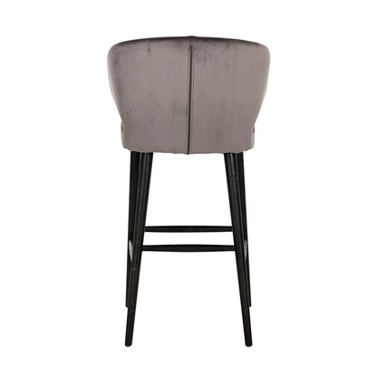 Tabouret de bar Velours pierre indigo