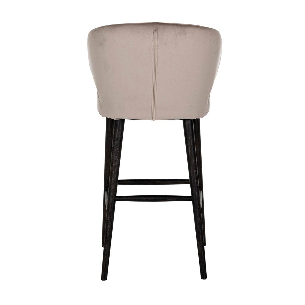 Tabouret de bar Velours kaki indigo