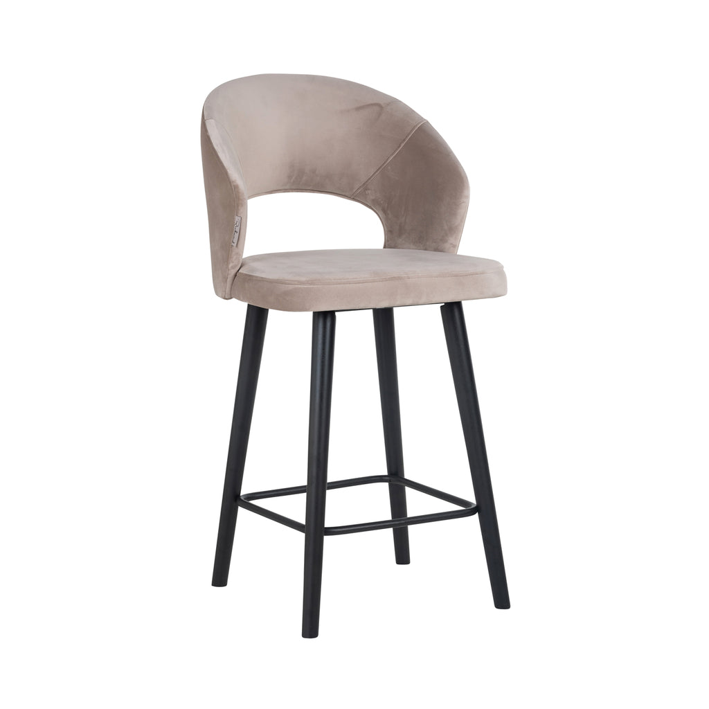 Tabouret de comptoir Savoy en velours kaki