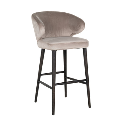 Tabouret de bar Velours kaki indigo