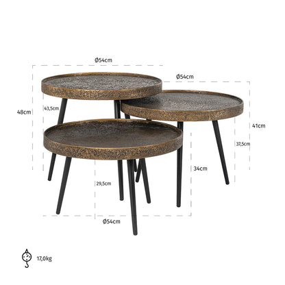 Table basse Luton set de 3