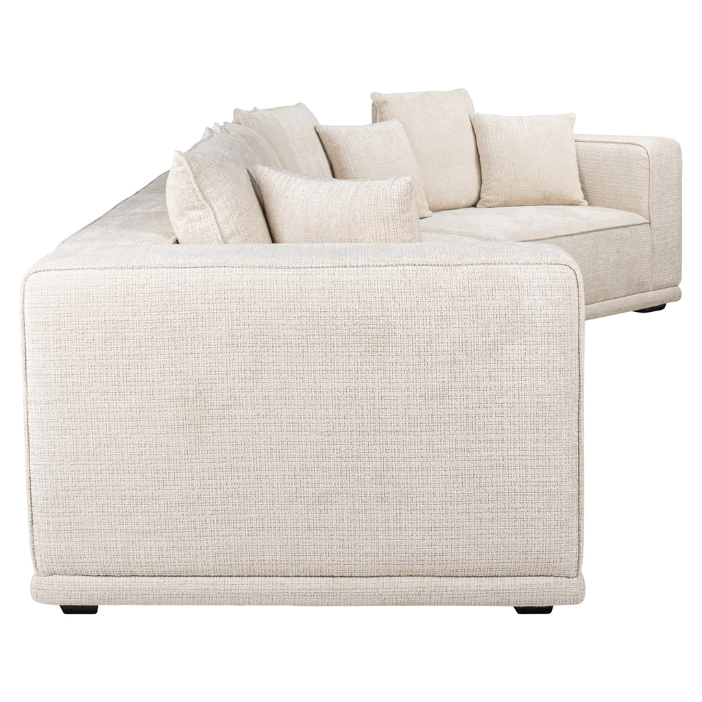 Bank Lusso 4-zits beige chenille