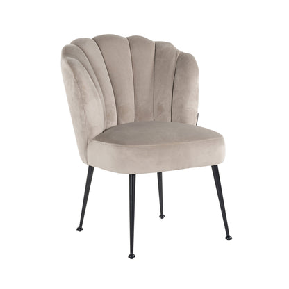 Chair Pippa khaki velvet / black