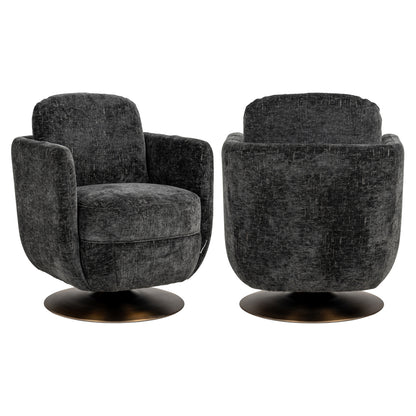 "Swivel armchair Turner graphite island"