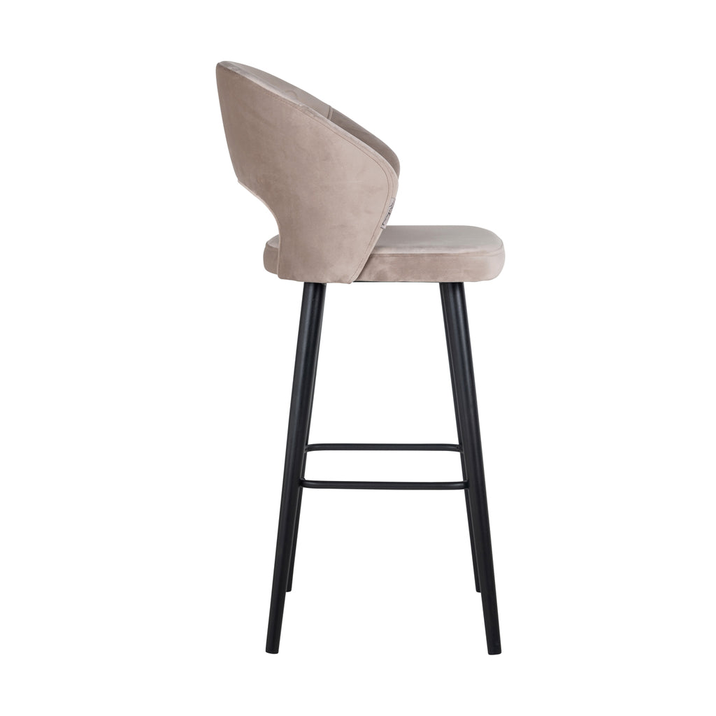 Tabouret de bar Savoy velours kaki