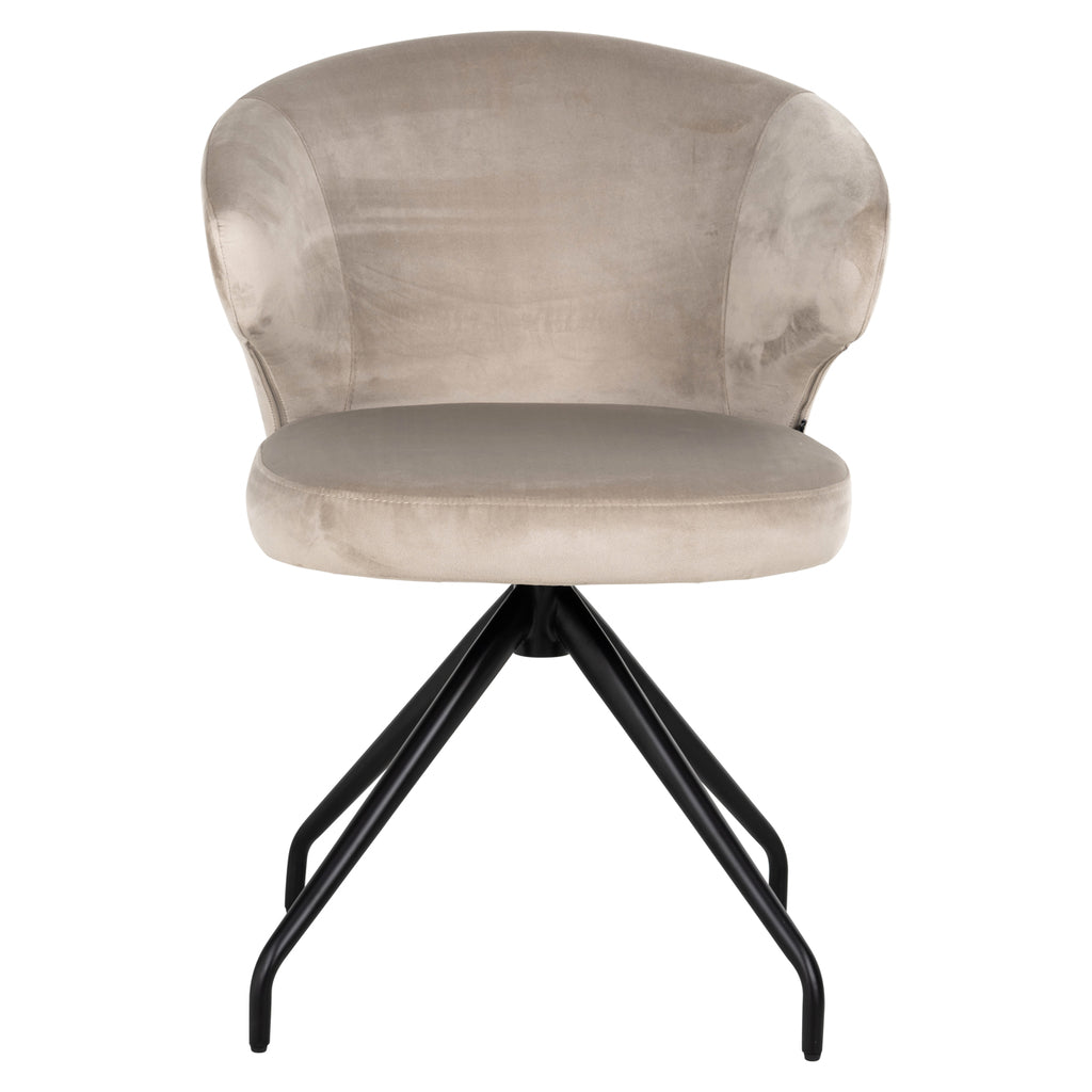 Swivel chair Milly khaki velvet