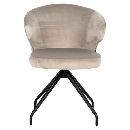 Swivel chair Milly khaki velvet