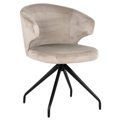 Swivel chair Milly khaki velvet