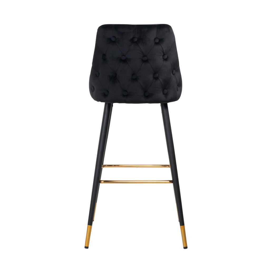 Tabouret de bar Imani velours noir