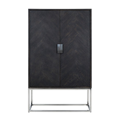 Wall cabinet Blackbone silver 2 doors low