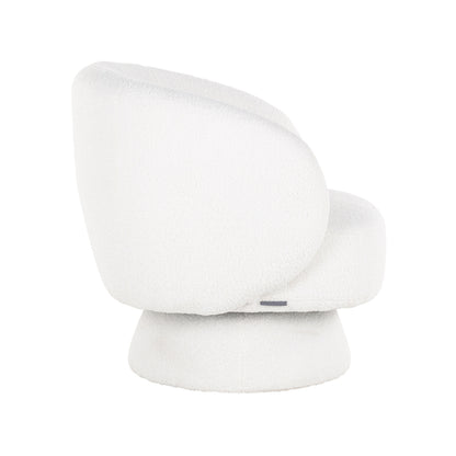 Witte harige fauteuil Senna