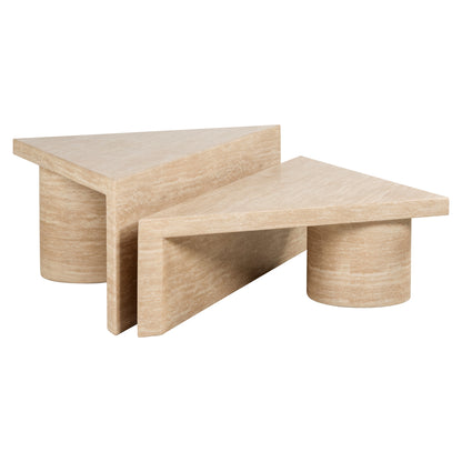 Coffee table set Fictus Travertine faux