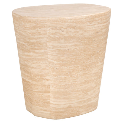 Side table Fictus Travertine faux