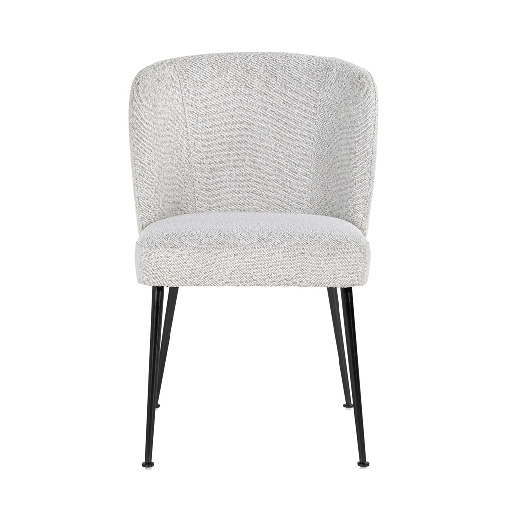 Chair Fallon White Bouclé / Black