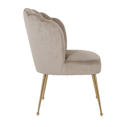 Chair Pippa khaki velvet / gold