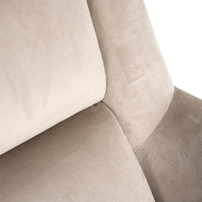 "Swivel armchair Nora in khaki velvet"