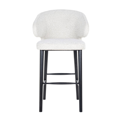 Tabouret de bar Indigo bouclé blanc