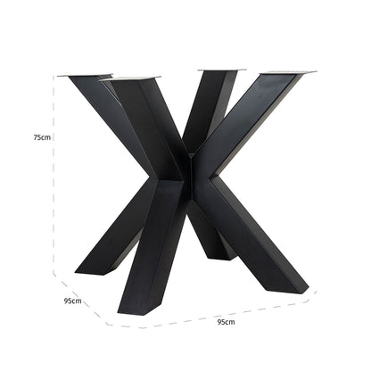 Eettafel poot X-leg Bodhi zwart