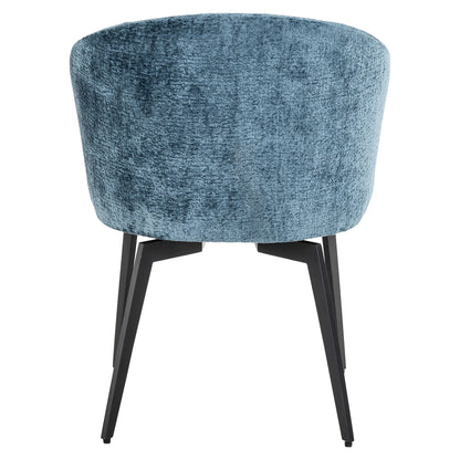 Stoel Amphara blauw chenille brandvertragend