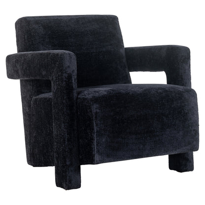 Fauteuil Devanto zwart chenille