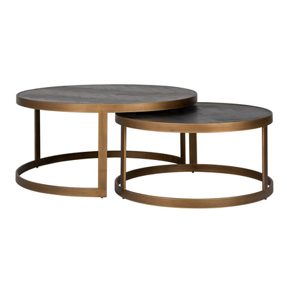 Table basse Blackbone laiton set de 2