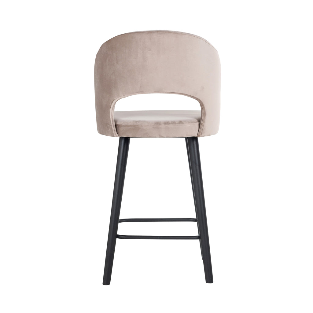 Tabouret de comptoir Savoy en velours kaki