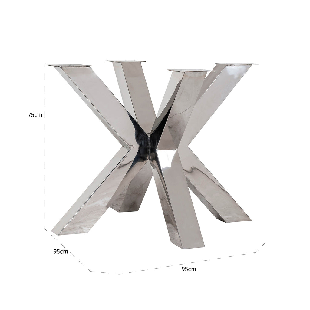 Eettafel poot X-leg Bodhi silver