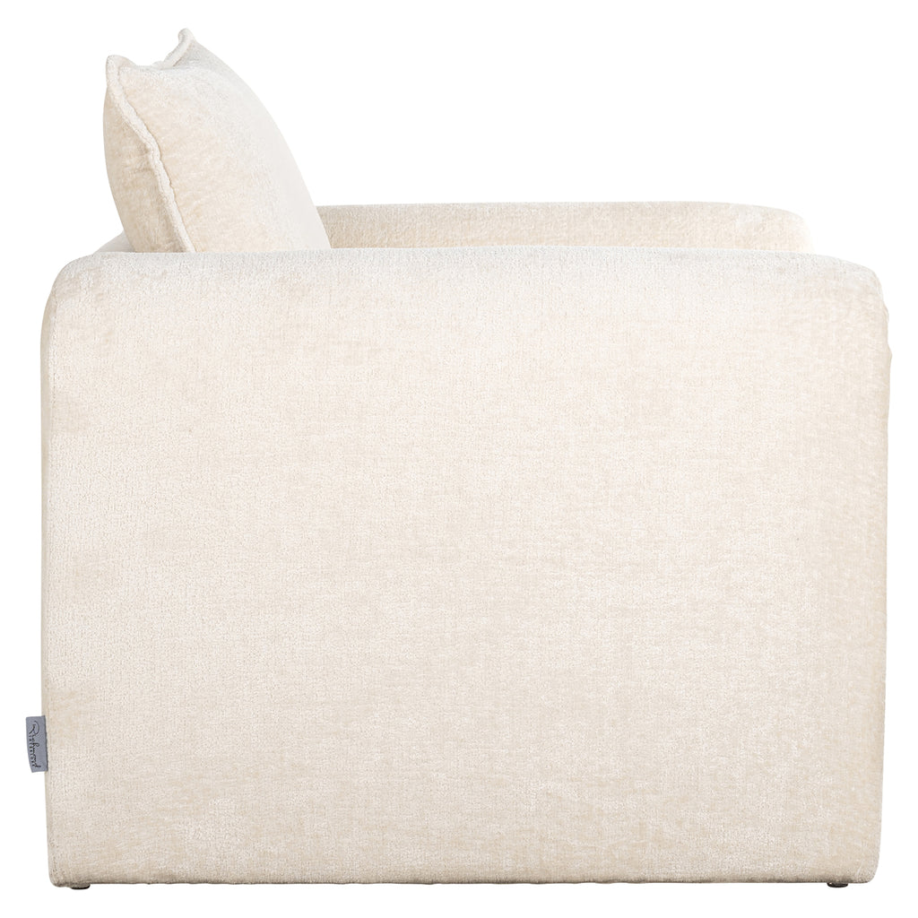 White chenille Sandro armchair