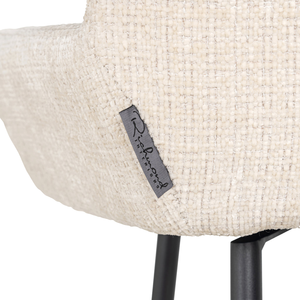 Tabouret de comptoir Linsey chenille beige