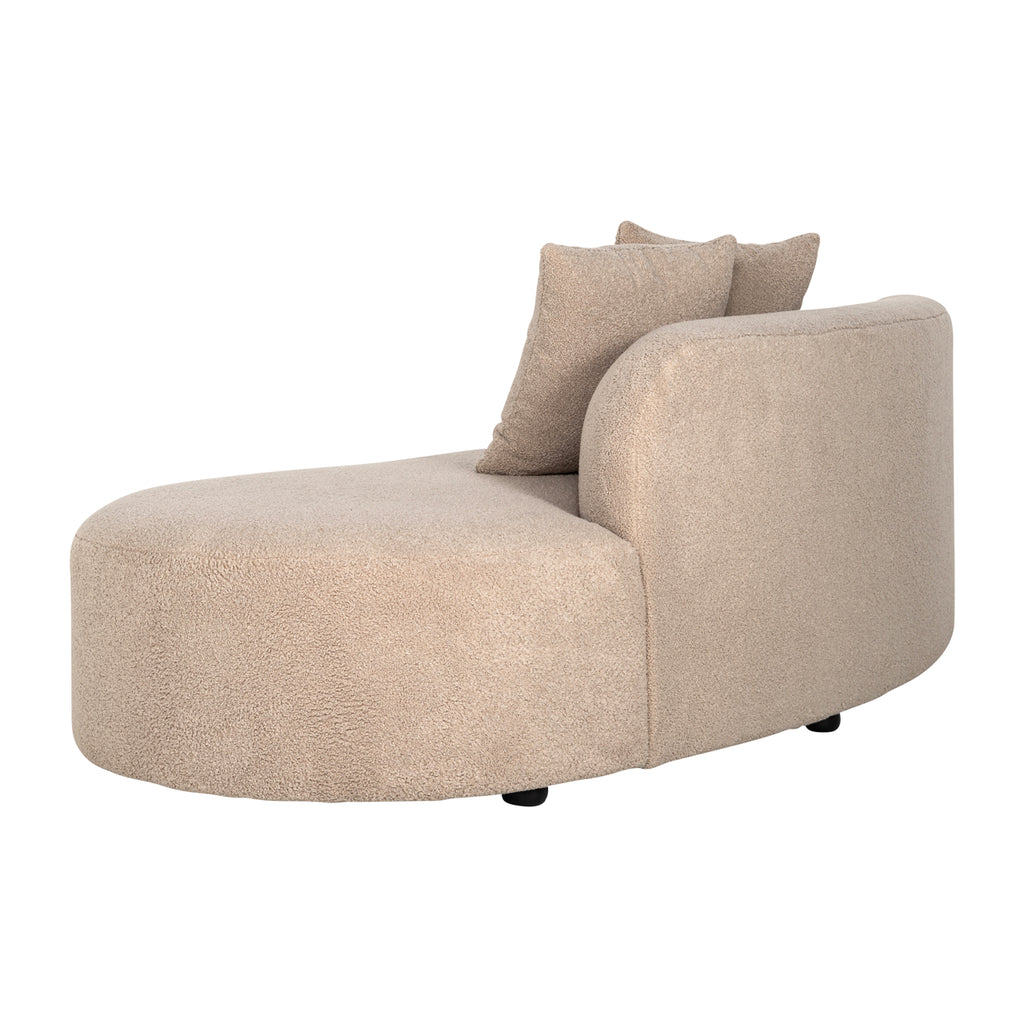 Pouf Bank Grayson droit sable fourrure|liens porte-gestoffeerd