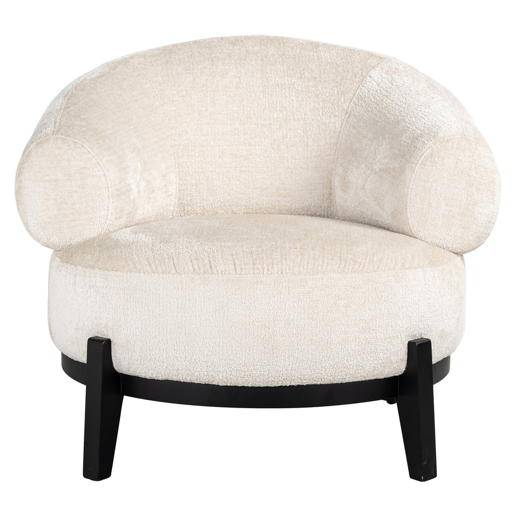 Armchair Montana white chenille