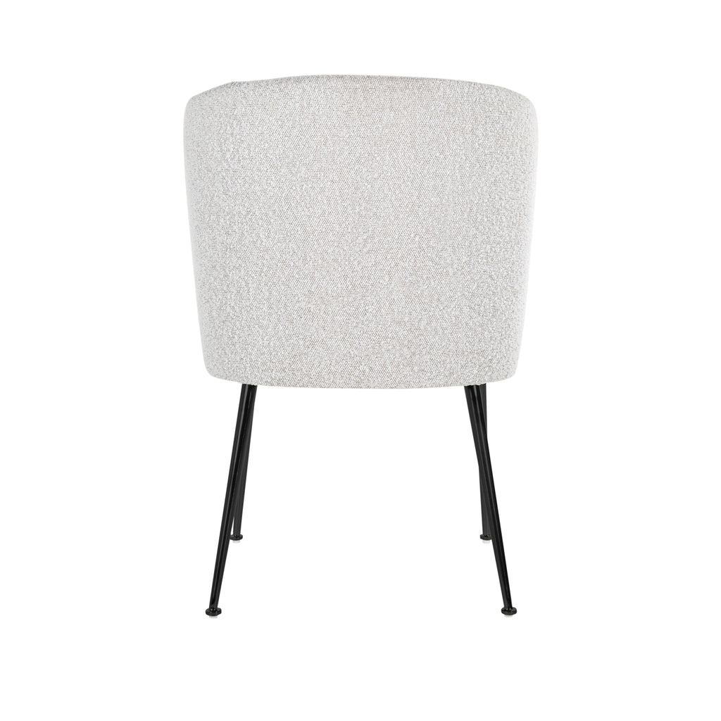 Chair Fallon White Bouclé / Black