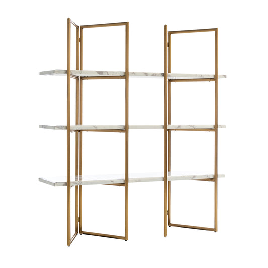 Wall cabinet Lagrand gold with 3 shelves